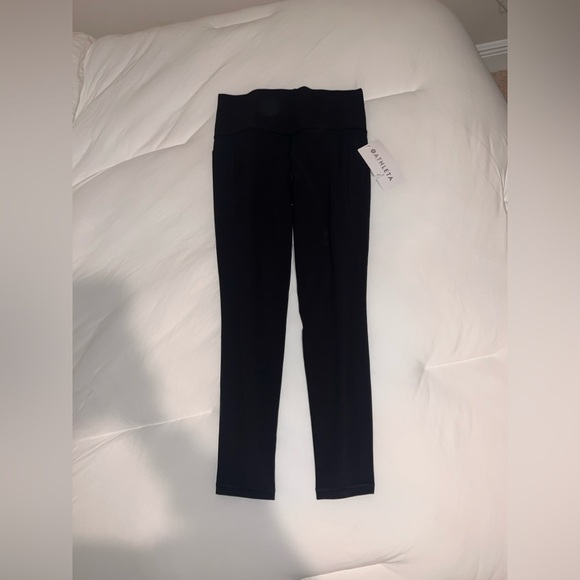 Athleta Pants - NWT Athleta Salutation Stash Black High Waist Leggings with Foldover Waistband